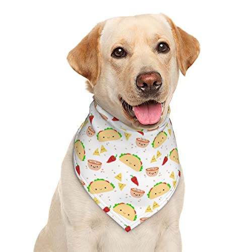 Taco Clipart Dog Bandana Scarf Triangle Bibs Pet Accessories Cat Kerchief - Taco Clipart