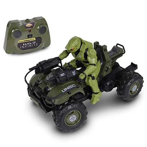 NKOK Halo Infinite: Gungoose & Master Chief 2.4 GHz Radio Control - W/Turbo Boost, Gungoose Vehicle W/Master Chief (762), Working Lights, Battery Powered, Officially Licensed, Ages 6+ - Gungoose & Master Chief