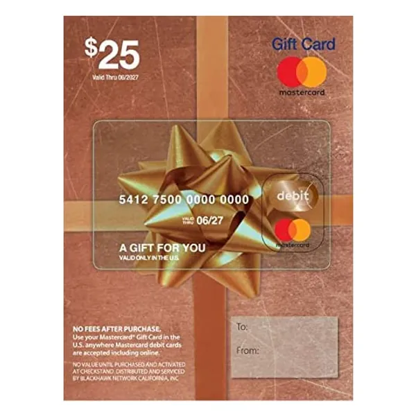 
                            $25 Mastercard Gift Card (plus $3.95 Purchase Fee)
                        