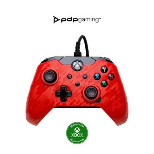 PDP Gaming Wired Controller: Phantasm Red - Xbox Series X|S, Xbox One, PC - 