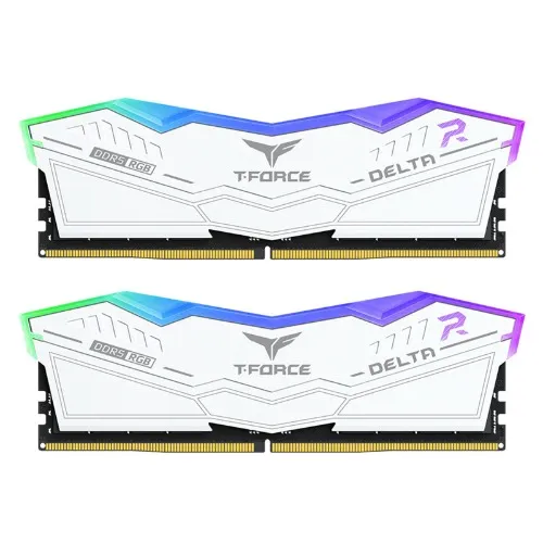 Team T-Force Delta 32GB DDR5 Gaming RAM Kit - White with RGB 2 x 16GB
