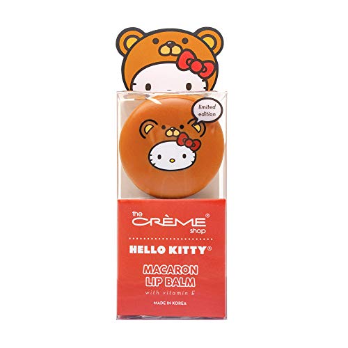 The Crème Shop x Sanrio Hello Kitty Macaron Lip Balm Korean Cute Scented Pocket Portable Soothing Advanced Must-Have on-the-go (Hello Kitty Red Velvet) - Red Velvet - 1 Count (Pack of 1)