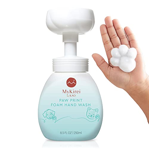 MyKirei by KAO Paw Print Foam Hand Wash Soap, Nourishing, Paraben Free, Cruelty Free and Vegan Friendly, Sustainable Bottle, 8.5 oz. Pump - Pow Print Foam - 8.5 Ounce