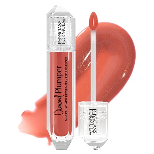 Physicians Formula Mineral Wear Diamond Lip Plumper Gloss, Dermatologist Tested, Champagne Cushion Cut - Champagne Cushion Cut