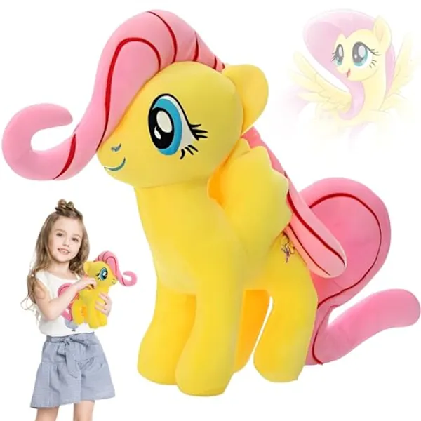Rainbow Dashs Kuscheltier, Stofftier Pony Regenbogen, Plüschtier Little Pferd, Gefüllte Fluttershy Plüschpuppe, Plushies Pferd Spielzeug Puppe Geschenk