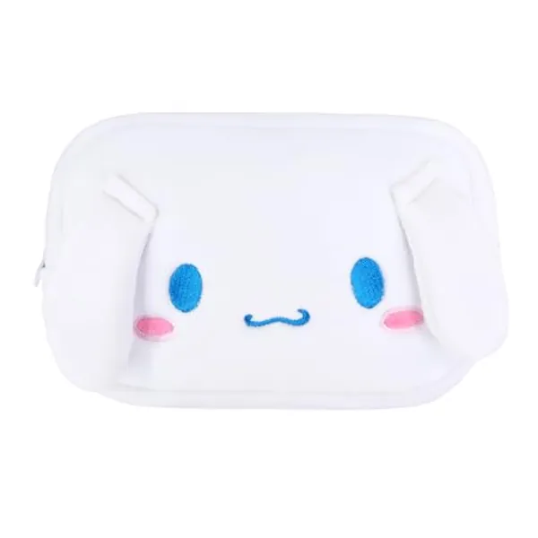 Roffatide Anime Make-up Tasche Tragbare Kleine Kosmetische Tasche Reißverschluss Stift Beutel Bleistift Fall Für Frauen Mädchen weiß