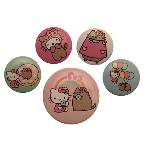 Pyramid Pusheen: Pusheen/Hello Kitty - Collaboration Badge Pack Merchandising