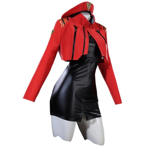 Anime EVA Katsuragi Misato Cosplay Costumes PU Leather Uniform Halloween Party Dress For Women Girl Outfit - Medium - Costume