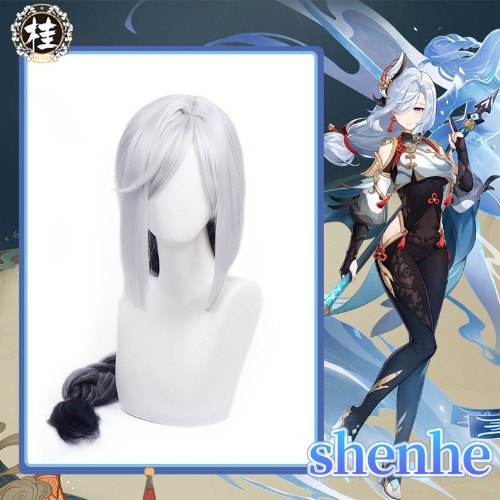 【Pre-sale】Uwowo Game Genshin Impact Liyue Cryo Shenhe Cosplay Wig 100cm Long Hair