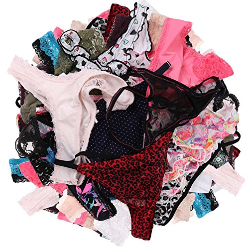 UWOCEKA Sexy Thongs for Women,Varity of T-Backs Underwear Pack G Strings Panties - 20PCS - Medium