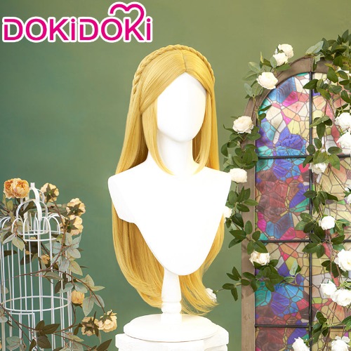 【Ready For Ship】DokiDoki Game Cosplay Princess Wig Women Long / Short Yellow Elegant Hair/ Hair Clip | Long Ver. Wig Only-Ready For Ship