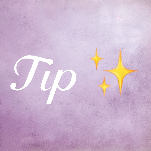Tip ✨