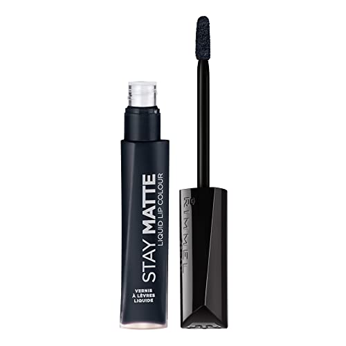 Rimmel London - Stay Matte Liquid Lip Color , Pitch Black - 840 - Pitch Black - 840