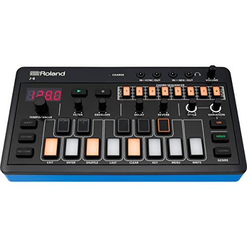 Roland AIRA Compact J-6 Portable Song Creation Machine with Professional Sound and Features | JUNO-60 Synth Engine & Presets | Chord Sequencer | Effects - Song Creation Machine