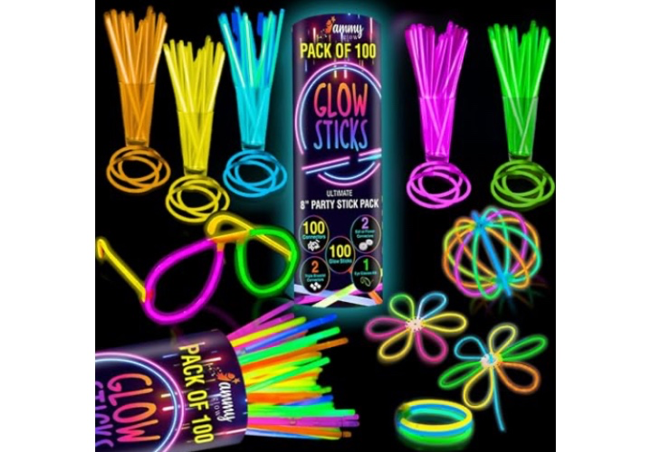 Glow-in-the-dark ”sticks” for Dec. 13 