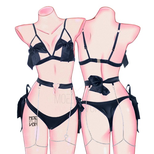 Present Bow Lingerie | Black / S/M