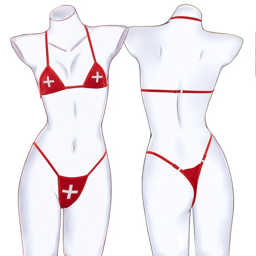 Micro Lingerie | Red / With Cross / XS/S