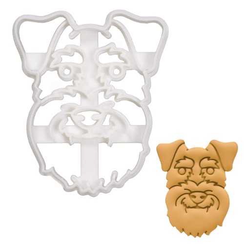 Mini Schnauzer Face cookie cutter, 1 piece - Bakerlogy