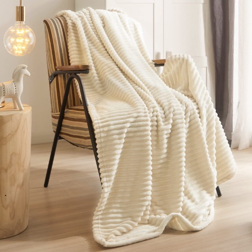 Geniospin Throw Blanket for Couch, Bed, Sofa. Super Soft Lightweight Blanket with Strip 50 X 60 Inches, Sage Green Throw Blanket Cozy, Warm and Breathable - Sage Green 50"x60