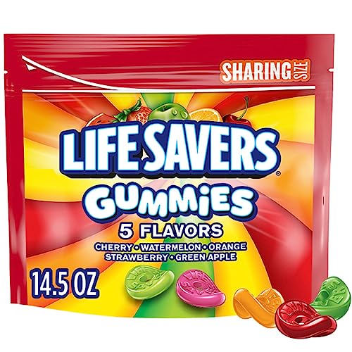 LIFE SAVERS Gummy Candy, 5 Flavors, Sharing Size, 14.5 oz Bag - 5 Flavors - 14.5 Ounce (Pack of 1)