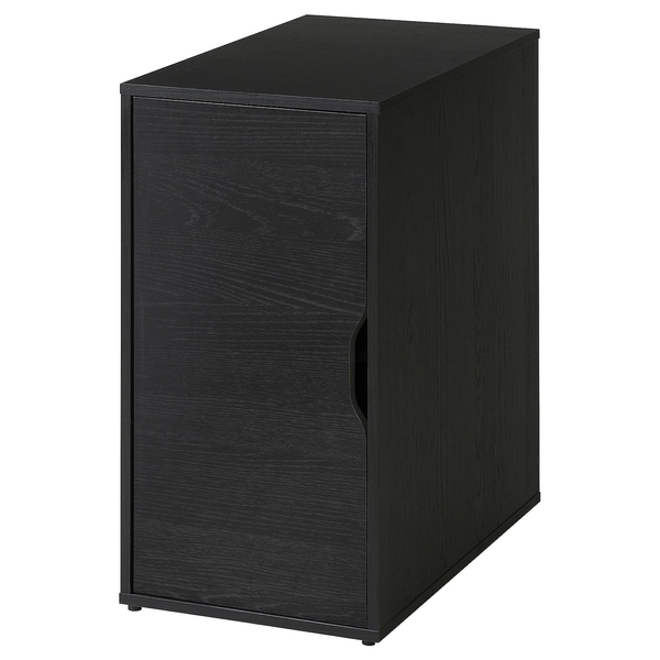 ALEX Storage unit - black/brown 14 1/8x27 1/2 "
