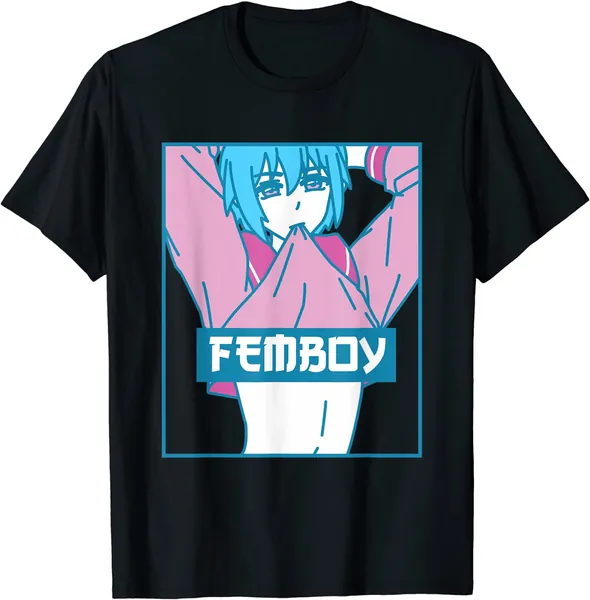 Femboy Aesthetic Pastel Yaoi Anime Boy Crossdressing Maglietta
