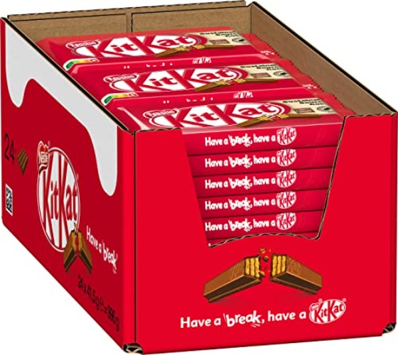 Nestlé KitKat Classic Schokoriegel, Knusper-Riegel mit Milchschokolade & knuspriger Waffel, 24er Pack (24x41,5g) - Schokoriegel - 24 Stück (1er Pack)