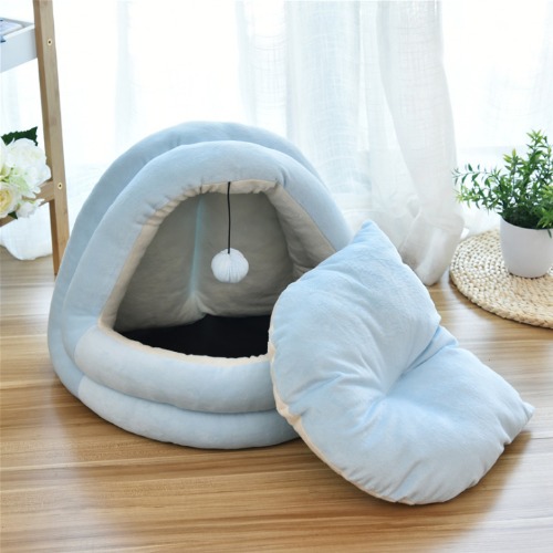 Cozy Cat Cave Bed Mat - Blue