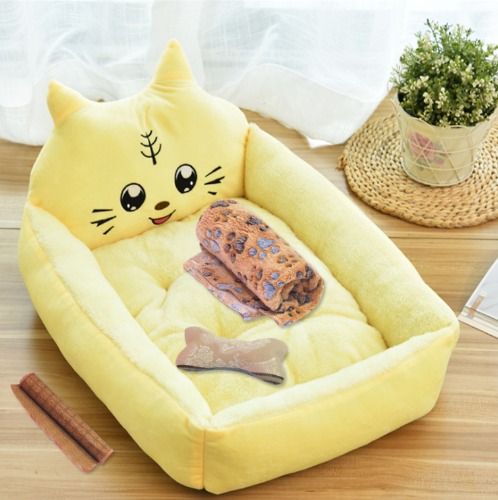 Luxury Animal Shape Pet Bed - Yellow