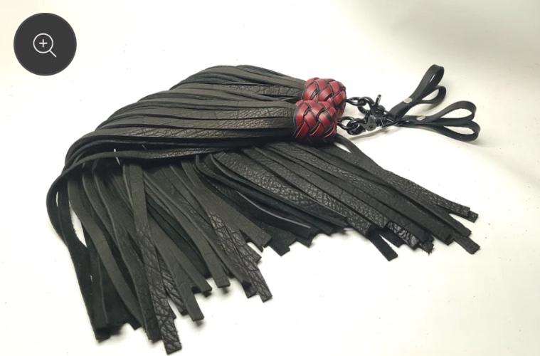 Firebird Leather Red/ Black Bison Finger Floggers