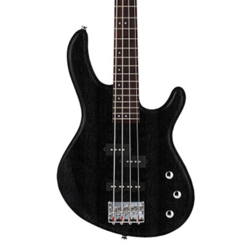 Cort Action PJ Bass Guitar, Open Pore Black 