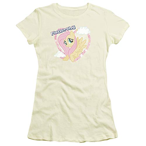 My Little Pony Fluttershy Juniors' Sheer Fitted T Shirt - XX-Large - Cream