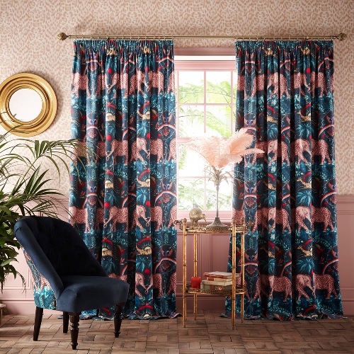 Zambezi Velvet Curtains - Set of 2 | 66w x 54h inches