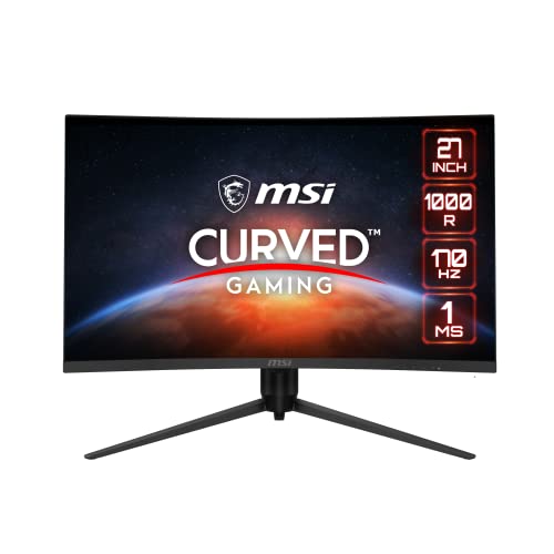 MSI G271CQP E2, 27" Gaming Monitor, 2560 x 1440 (QHD), VA, 170Hz, FreeSync Premium, HDMI, Displayport, Tilt, Swivel, Height Adjustable,Pivot - G271CQP E2 (New Model) QHD, 170Hz