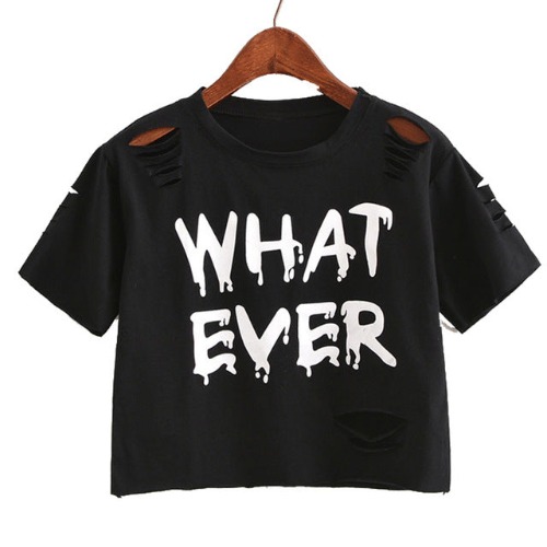 Whatever Crop Top - Black