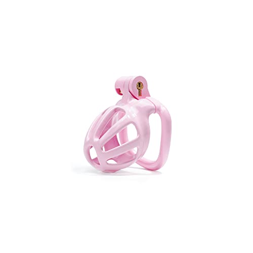 RUPIPI Male Chastity Cage with Lock & 4 Rings Nylon Virginity for Men Restraint Unnoticeable (Micro) - Micro