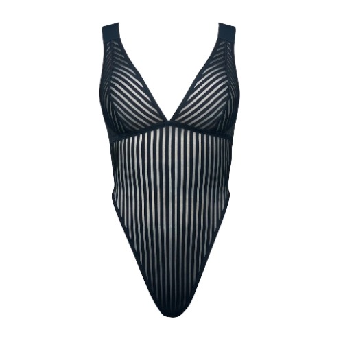 Vertigo X Back Bodysuit Black - XS / Black