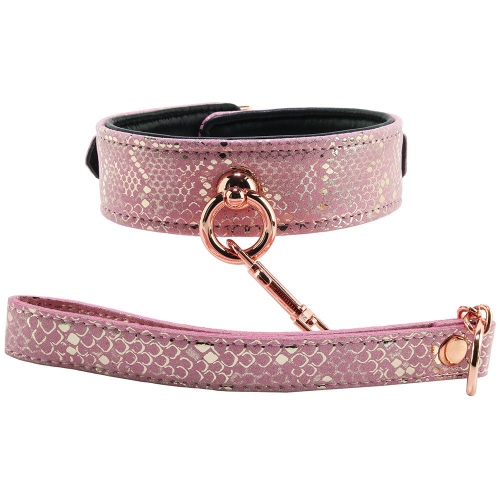 Lockable Leather Collar and Leash | Regular