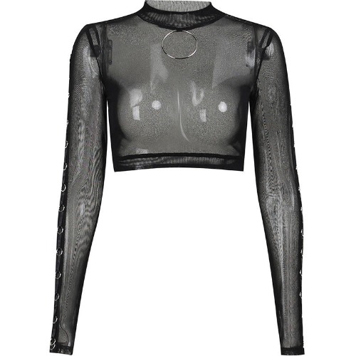 Hot See Through Skinny Goth Clothing - L / top