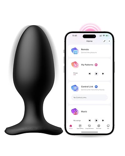 LOVENSE Hush 2 Vibrating Butt Plug 2.25", Silicone Anal Vibrator for Men with Remote Control, Waterproof and Rechargeable Big Plug Vibration Machine for Women, Adult Anal Plug Sex Toys for Couples - Hush 2(2.25 Inch)
