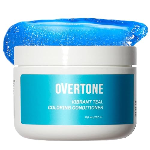 oVertone Haircare Color Depositing Conditioner - 8 oz Semi Permanent Hair Color - Vegan, Cruelty-Free - Vibrant Teal