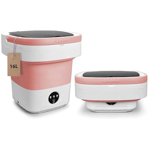 Portable Washing Machine, Upgraded 16L Small Washer and Spin Dryer with Deep Cleaning