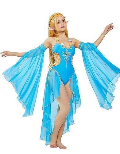 Princess Cosplay Swimsuit with Sarong