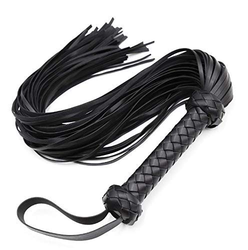 Whip 30'' Black Riding Whip, Horse Riding Whip, Riding Whips for Horses, Equestrian Horse Crop Whip, Saturated Black - 