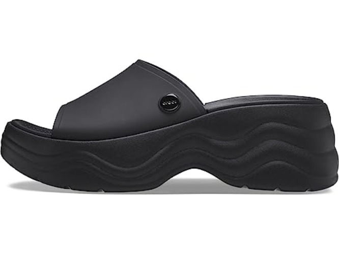 Crocs Women's Skyline Slides Sandal - 6 - Black