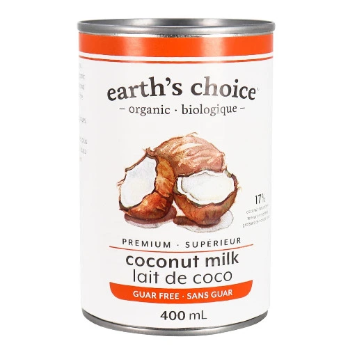 Earth's Choice - Organic Coconut Milk Superior (17% Fat), Gluten Free, Dairy Free, Lactose Free, Kosher, 12 Count of 400ml - 400 ml (Pack of 12)