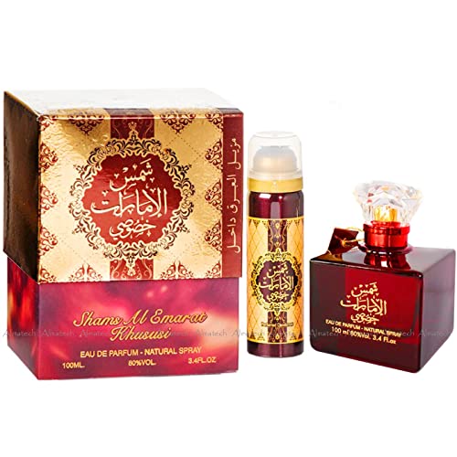 Shams Al Emarat Khususi By Ard Al Zaafaran Halal Fragrance Attar EDP Spray Perfume 100ml + Deodorant