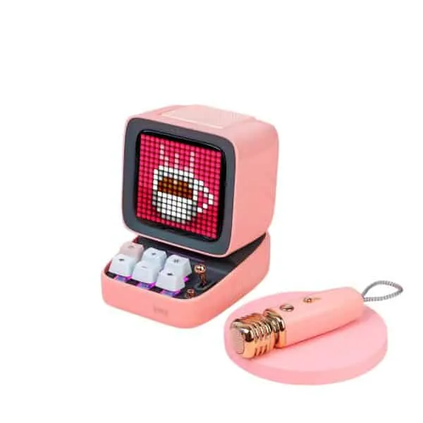 Divoom Ditoo Mic Bluetooth Speaker w/ Mic Pink - Urban Gadgets PH
