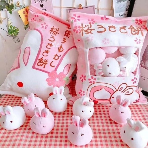 Bag Of Pink Bunnies - 8 Piece Bunny Bag