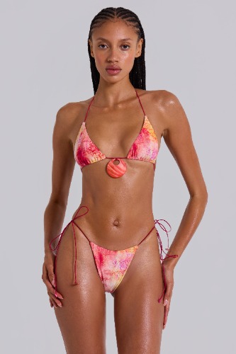 Cantha Micro Bikini Bottoms in Sunset | UK 8 / Pink